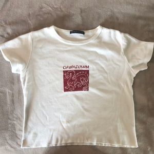 White Baby Tee. O/S would probs fit xs/s best